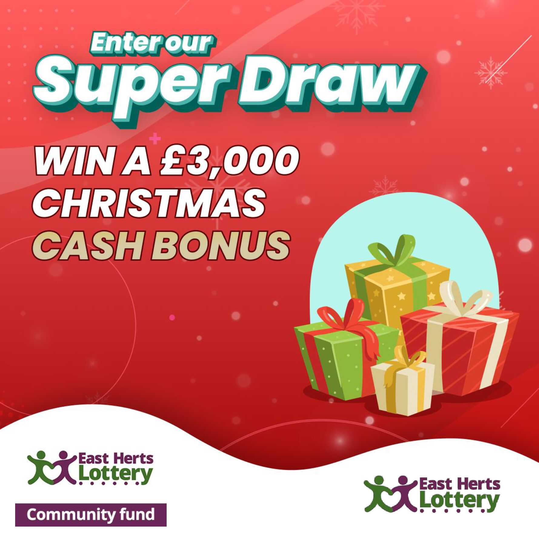 Draw a Christmas Super Draw cracker Saturday 21st December!